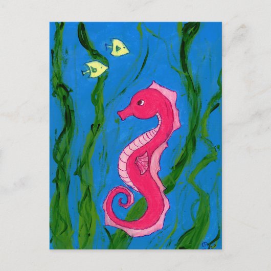 Zee paard briefkaart (Voorkant)