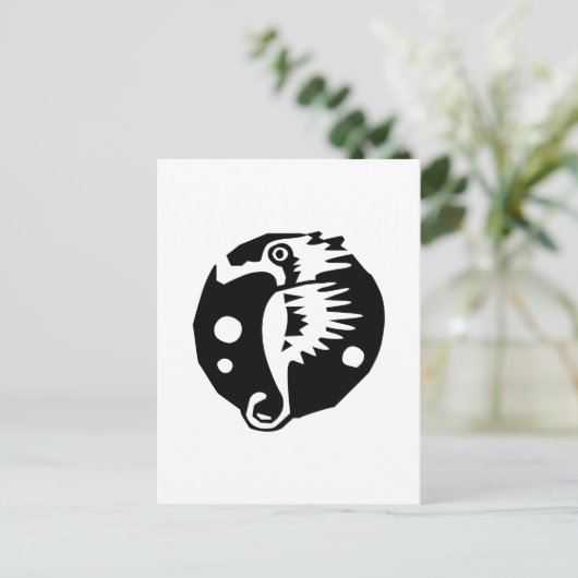 Zee paard briefkaart (Staand voorkant)