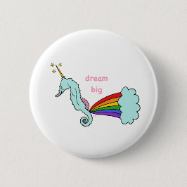 zee paard eenhoorn dreamer ronde button 5,7 cm