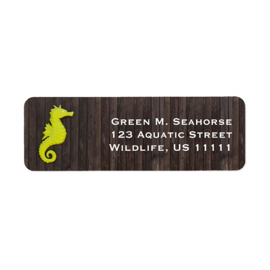 Zee paard etiket (Voorkant)