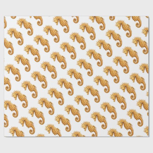 Zee paard Hippocampus hippocampus Cadeaupapier (Vlak)