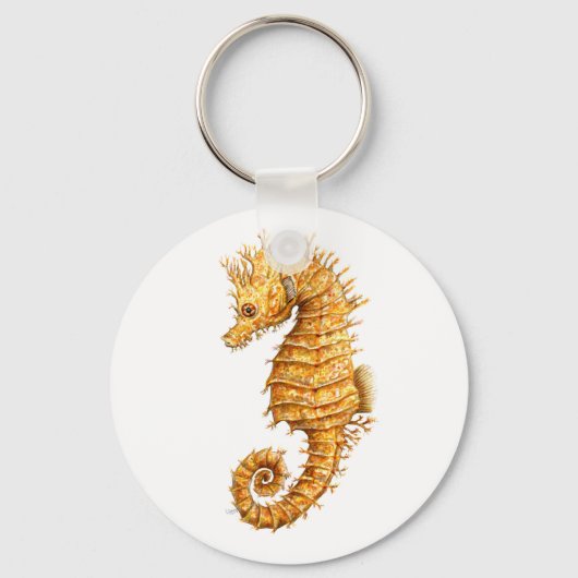 Zee paard Hippocampus hippocampus Sleutelhanger (Voorkant)