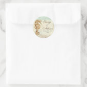 Zee Paard Kuststrand - Bruiloft Sticker Seal (Tas)