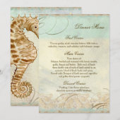 Zee Paard Kuststrand - Huwelijksdiner Menu (Voorkant / Achterkant)