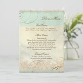 Zee Paard Kuststrand - Huwelijksdiner Menu (Staand voorkant)