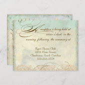 Zee Paard Kuststrand - Huwelijksuitnodiging Informatiekaartje (Voorkant / Achterkant)