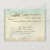 Zee Paard Kuststrand - Huwelijksuitnodiging Informatiekaartje (Voorkant)