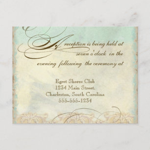 Zee Paard Kuststrand - Huwelijksuitnodiging Informatiekaartje