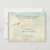 Zee Paard Kuststrand - Huwelijksuitnodiging RSVP Kaartje (Voorkant)