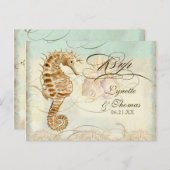 Zee Paard Kuststrand - RSVP Response Briefkaart (Voorkant / Achterkant)
