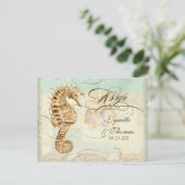 Zee Paard Kuststrand - RSVP Response Briefkaart (Staand voorkant)