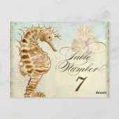 Zee Paard Kuststrand - Tafelnummer Briefkaart (Achterkant)