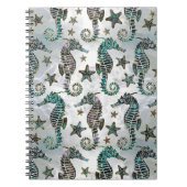 Zee paard Staarvis Abalone Pattern Notitieboek (Voorkant)
