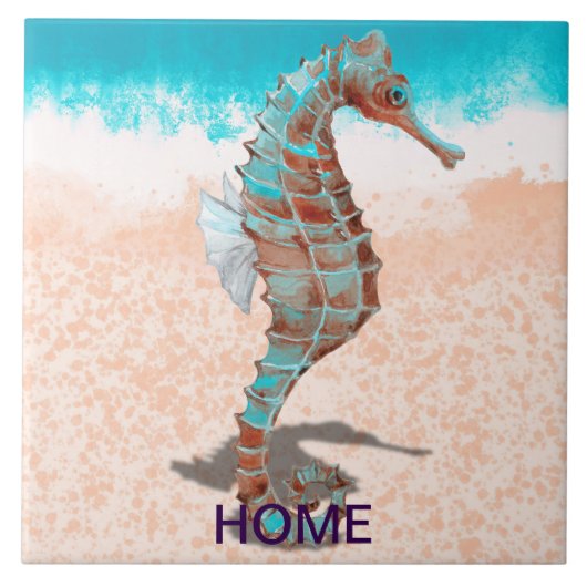 Zee paard tegeltje (Voorkant)