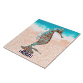 Zee paard tegeltje (Zijkant)