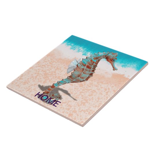 Zee paard tegeltje (Zijkant)