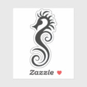 Zee Paard Zwart Sticker (Vel)