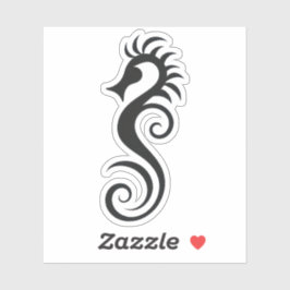 Zee Paard Zwart Sticker