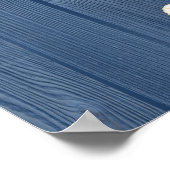 Zee Paarden blauw Poster van hout (Hoek)