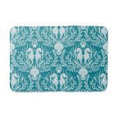 Zee Paarden Blauwgroen Blauw Wit Damask Ocean Patt Badmat (Voorkant)