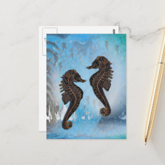 Zee paarden briefkaart