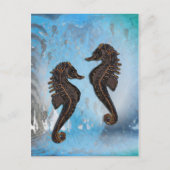 Zee paarden briefkaart (Voorkant)