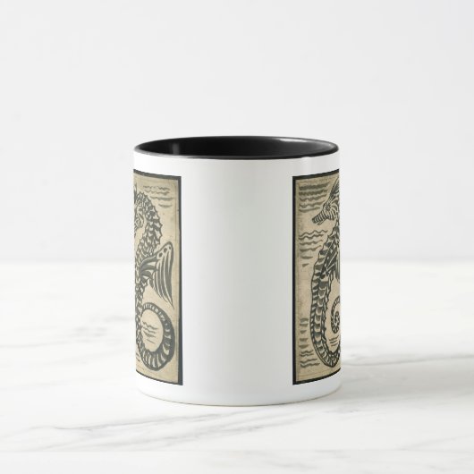 Zee-paarden (m/v op papier) mok (Midden)