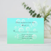 Zee paarden Modern Wedding RSVP Kaart (Staand voorkant)