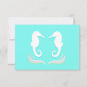 Zee paarden Modern Wedding RSVP Kaart (Achterkant)