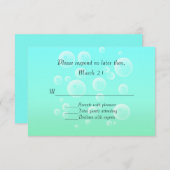 Zee paarden Modern Wedding RSVP Kaart (Voorkant / Achterkant)