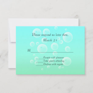 Zee paarden Modern Wedding RSVP Kaart