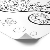 Zee Paarden onder het Zee Volwassen kleuren Poster (Hoek)