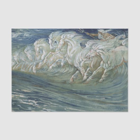 Zee paarden ontkoppelen tissuepapier (Voorkant)