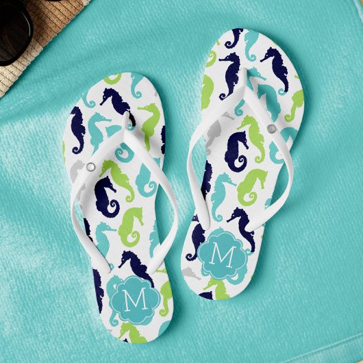  Zee Paarden Patroon monogram Teenslippers