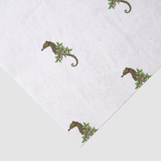 Zee paarden Pattern White Kerstmis Tissuepapier (Detail)