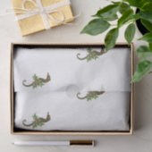 Zee paarden Pattern White Kerstmis Tissuepapier (Geschenk)