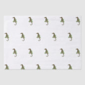 Zee paarden Pattern White Kerstmis Tissuepapier (Voorkant)