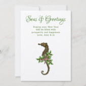 Zee Paarden Rustische Zeeen en kerstmis Kaart (Voorkant)