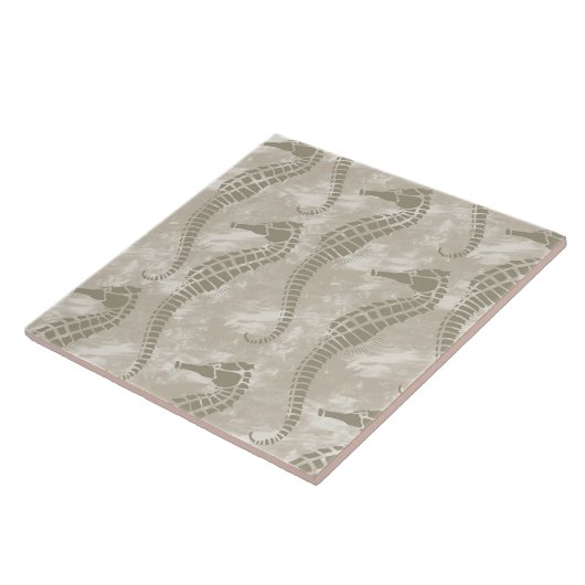 Zee paarden tegeltje (Zijkant)