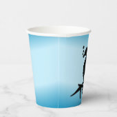 Zee paardenblauw bekertje papieren bekers (Rechts)