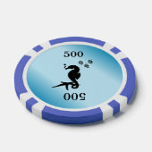 Zee Paardenblauw Poker Chips (Enkel)
