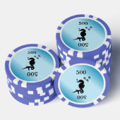 Zee Paardenblauw Poker Chips (Opstapeling)