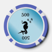 Zee Paardenblauw Poker Chips (Achterkant)
