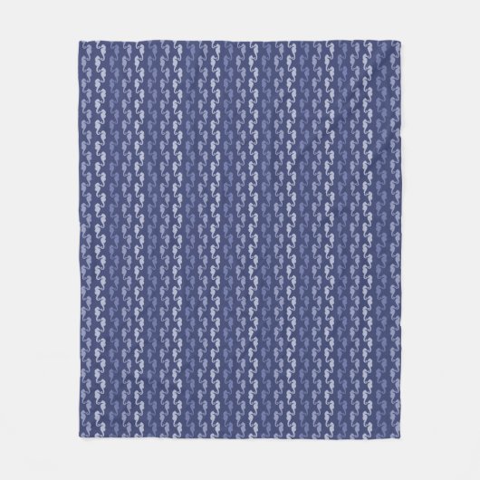 Zee Paardenketens Indigo Fleece Blanket (Voorkant)
