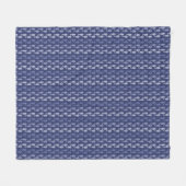 Zee Paardenketens Indigo Fleece Blanket Deken (Voorkant (Horizontaal))