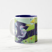 Zee Paardenparadijs Tweekleurige Koffiemok (Voorkant links)