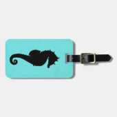 Zee Paardensilhouet Bagagelabel (Voorkant horizontaal)