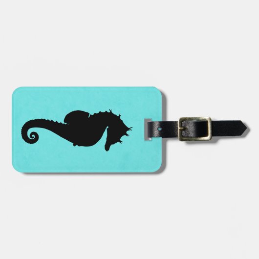 Zee Paardensilhouet Bagagelabel (Voorkant horizontaal)