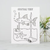 Zee pagina met pagina Kleurboek levensscène (Staand voorkant)