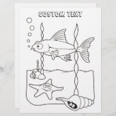 Zee pagina met pagina Kleurboek levensscène (Voorkant / Achterkant)